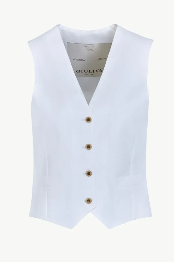 Giuliva Heritage Andrea Vest in Cotton Twill<Women Waistcoats