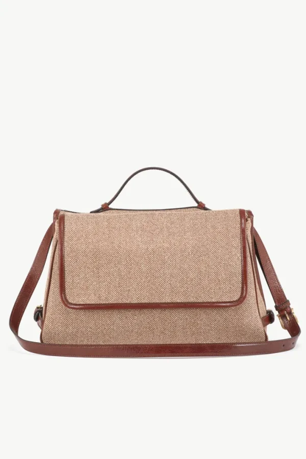 Giuliva Heritage Bisaccia Bag in Fabric and Leather<Women Bags
