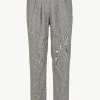 Giuliva Heritage Husband Trousers in Wool Prince of Wales<Women Trousers