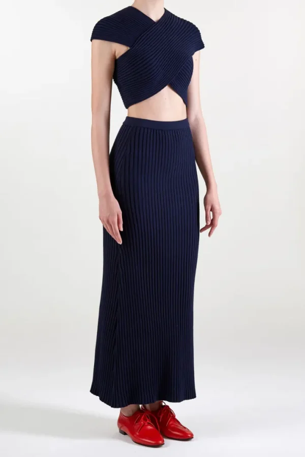 Giuliva Heritage Lila Crop Top in Ribbed Knit<Women Tops | Knitwear