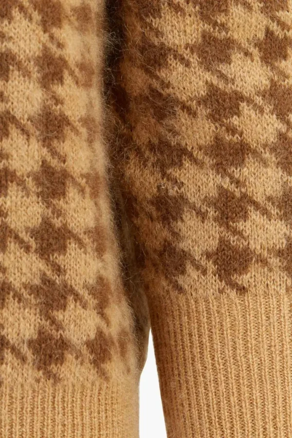 Giuliva Heritage Luciano Sweater in Mohair Blend Houndstooth< Knitwear