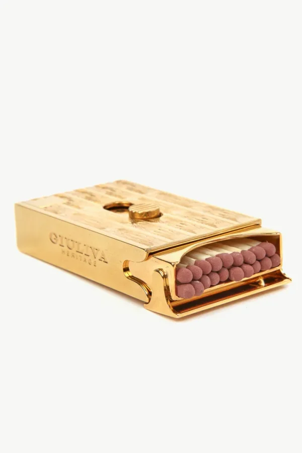 Giuliva Heritage Matches Box in Brass with Gold Finish<Women Accessories | Accessories