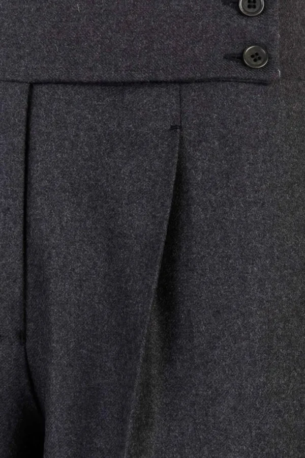 Giuliva Heritage Other Smoking Trousers in Wool Flannel<Women Trousers