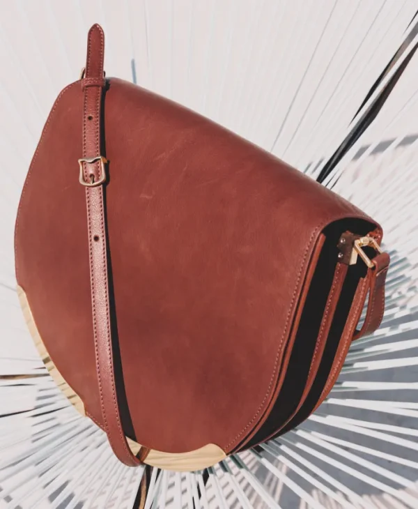 Giuliva Heritage Sella Bag in Leather and Brass<Women Bags