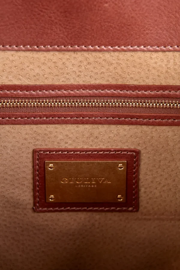Giuliva Heritage Sella Bag in Leather and Brass<Women Bags