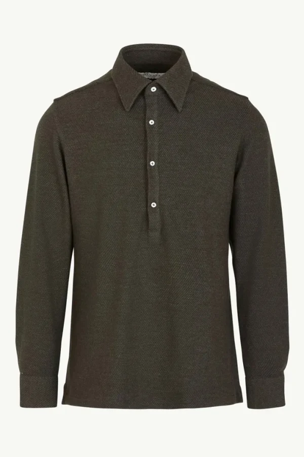 Giuliva Heritage Taddeo Polo in Wool and Cotton Jersey< Polos