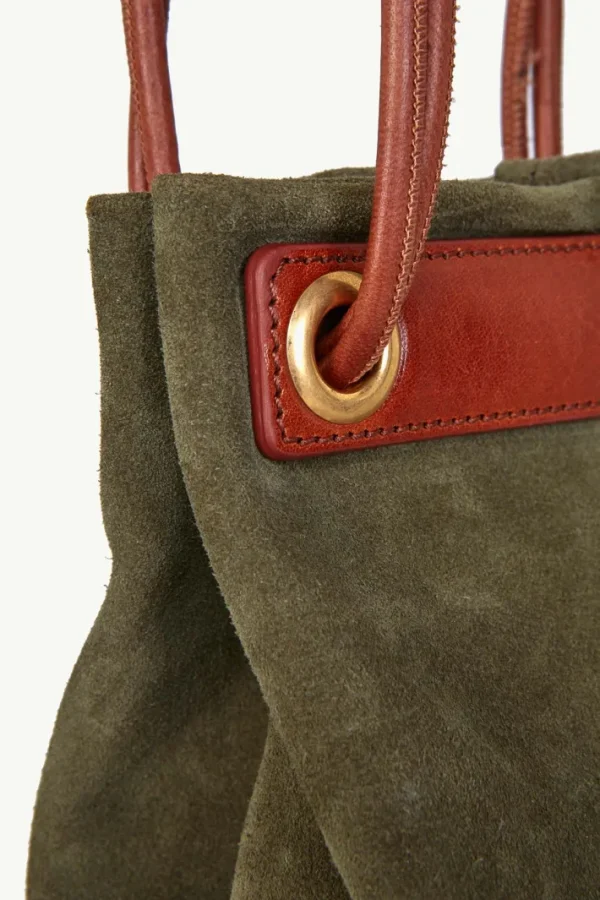 Giuliva Heritage Treasure Bag in Suede and Leather<Women Bags