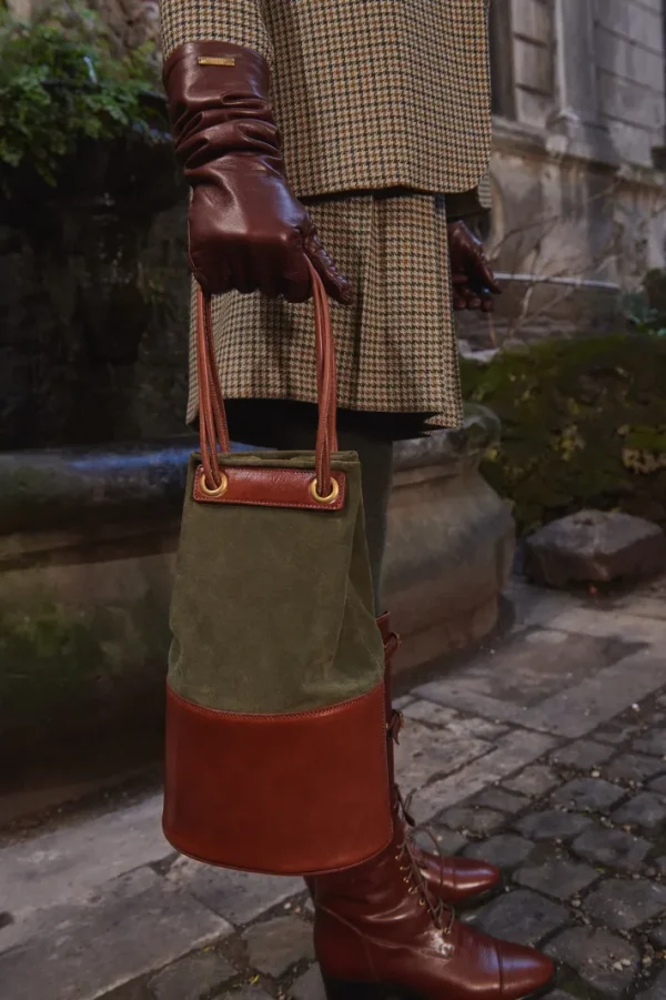 Giuliva Heritage Treasure Bag in Suede and Leather<Women Bags