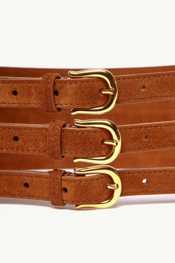 Giuliva Heritage Trio Belt in Suede<Women Accessories