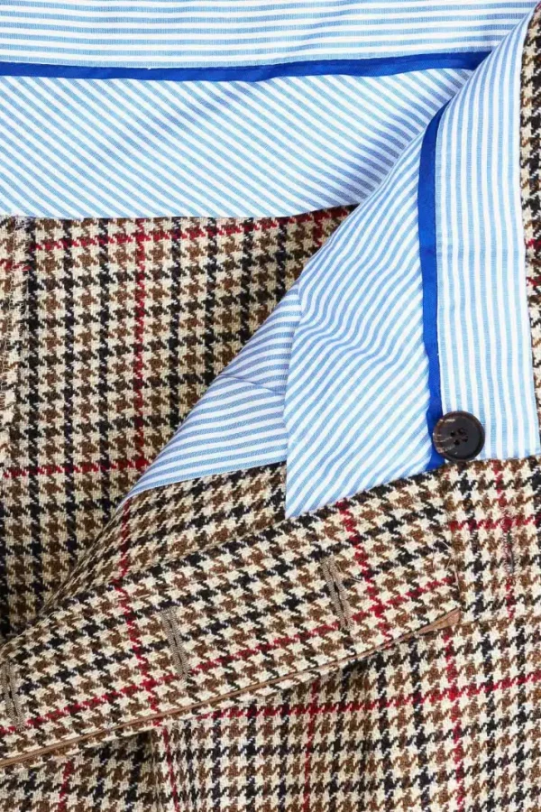 Giuliva Heritage Umberto Trousers in Wool Check< Trousers