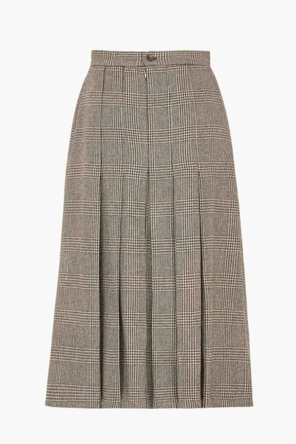 Giuliva Heritage Verena Skirt in Wool Prince of Wales<Women Skirts